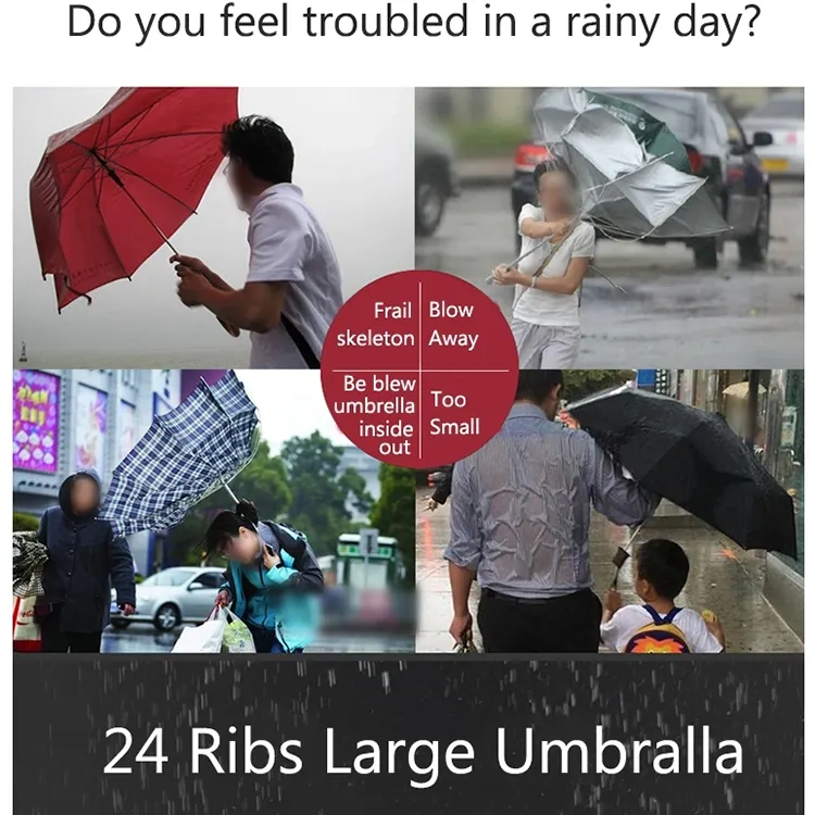 24K RIBS AUTO Otwarte parasol golfowy