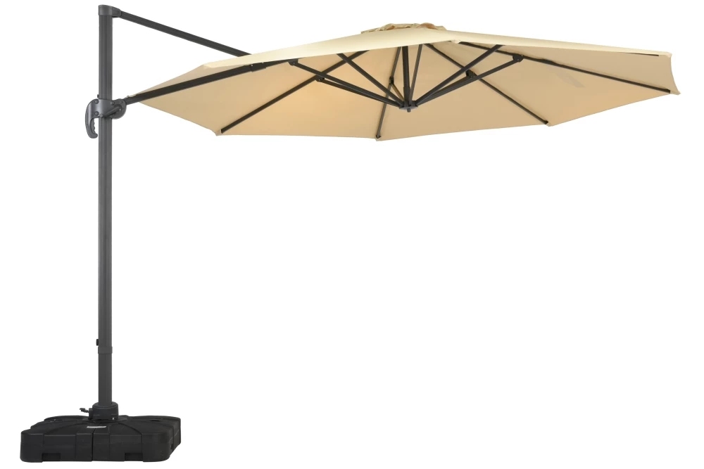 Parasol ogrodowy Vesta o długości 3,5 m w kolorze beżowym