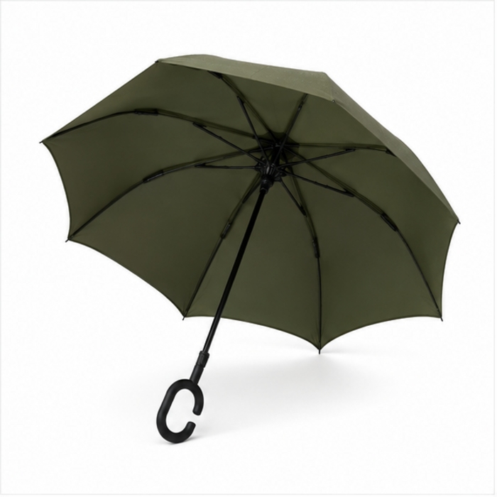 Niestandardowy 23-calowy parasol składany do tyłu z uchwytem w kształcie litery C
