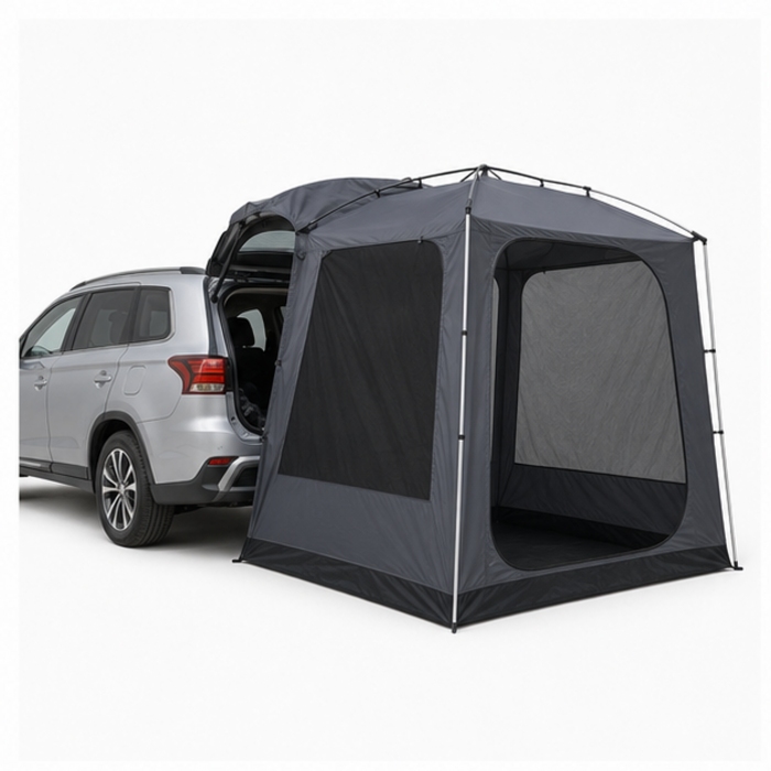 Niestandardowy namiot kempingowy z tylną klapą SUV o średnicy 230 cm i aluminiową ramą