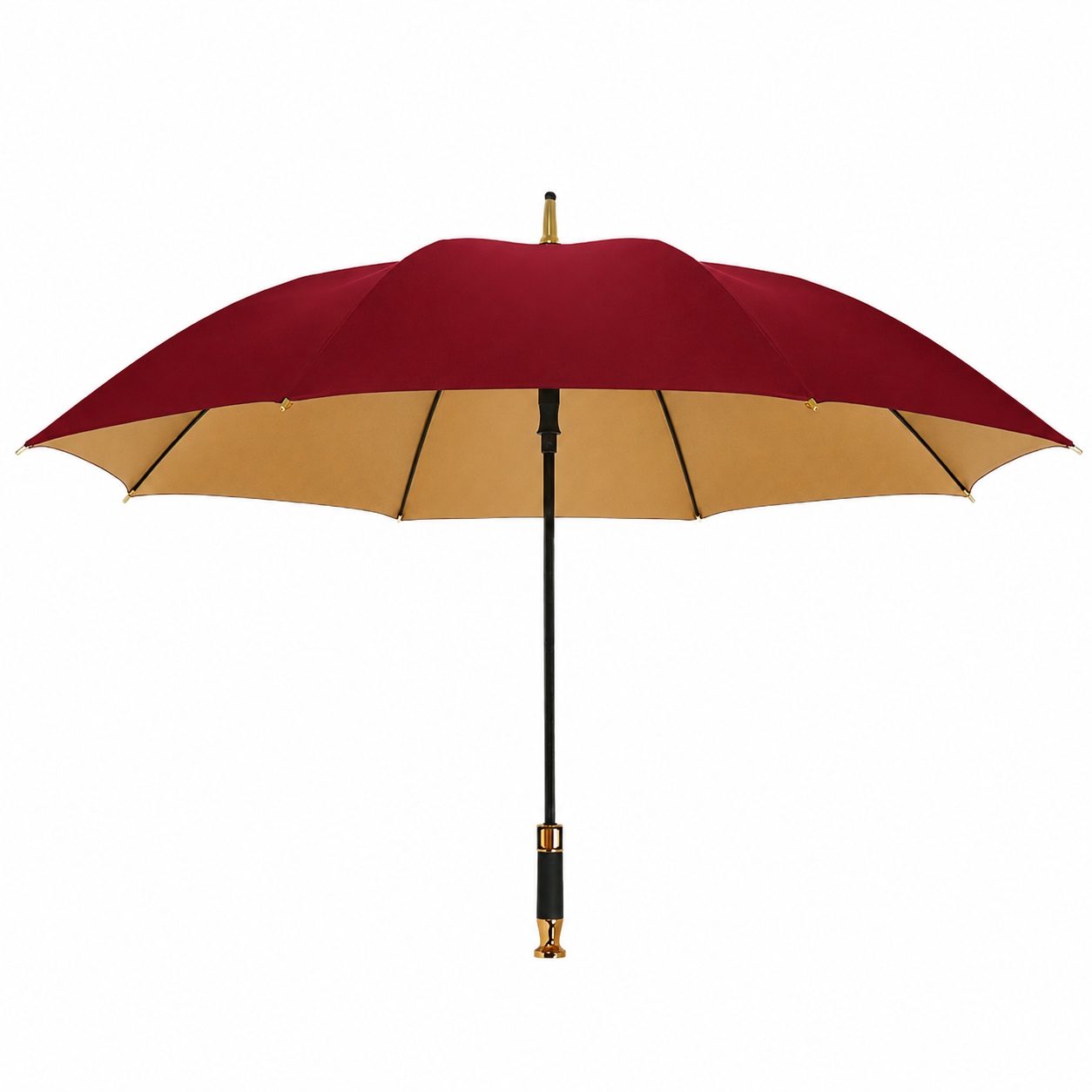 Niestandardowy dwukolorowy parasol golfowy z jednowarstwowym baldachimem