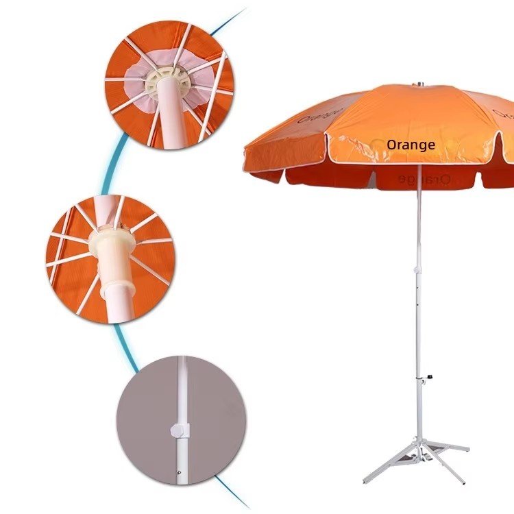 Parasol plażowy z tkaniny Oxford, stalowa rama, niestandardowe logo Parasolka zewnętrzna z PCV na patio