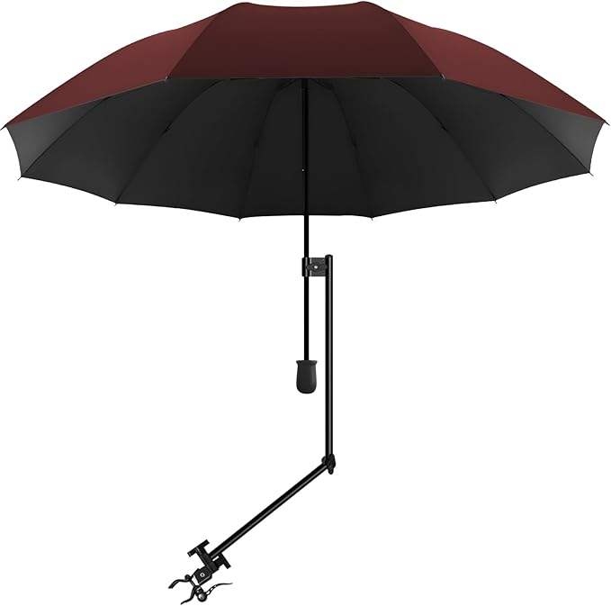 Parasol plażowy UPF 50+ z regulowanym uniwersalnym zaciskiem