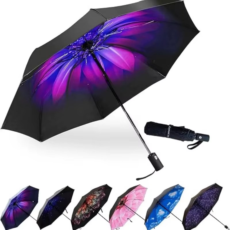 Automatycznie składany parasol w różnych kolorach
