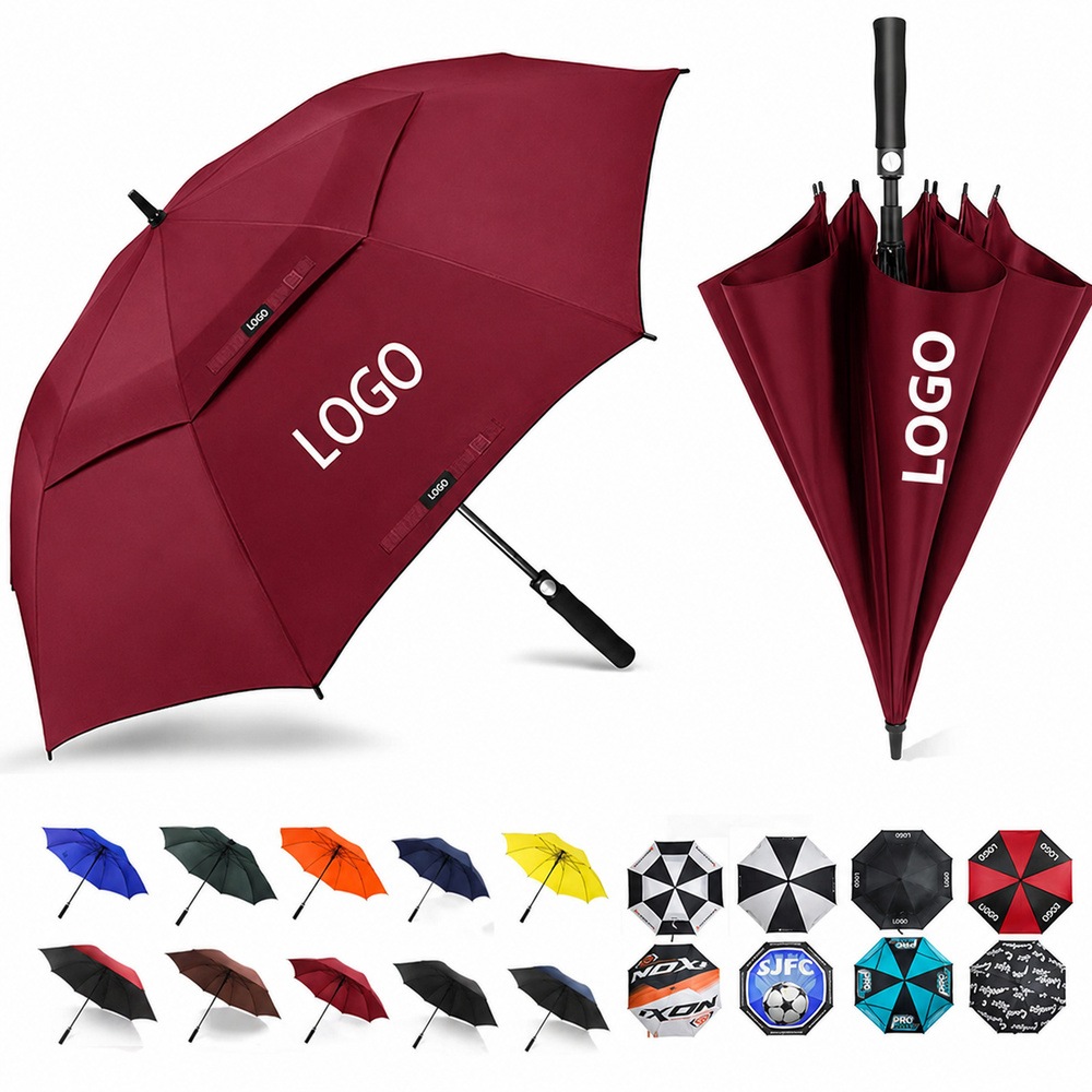 Hurtowy parasol golfowy wentylowany jednym dotknięciem z niestandardowym logo
